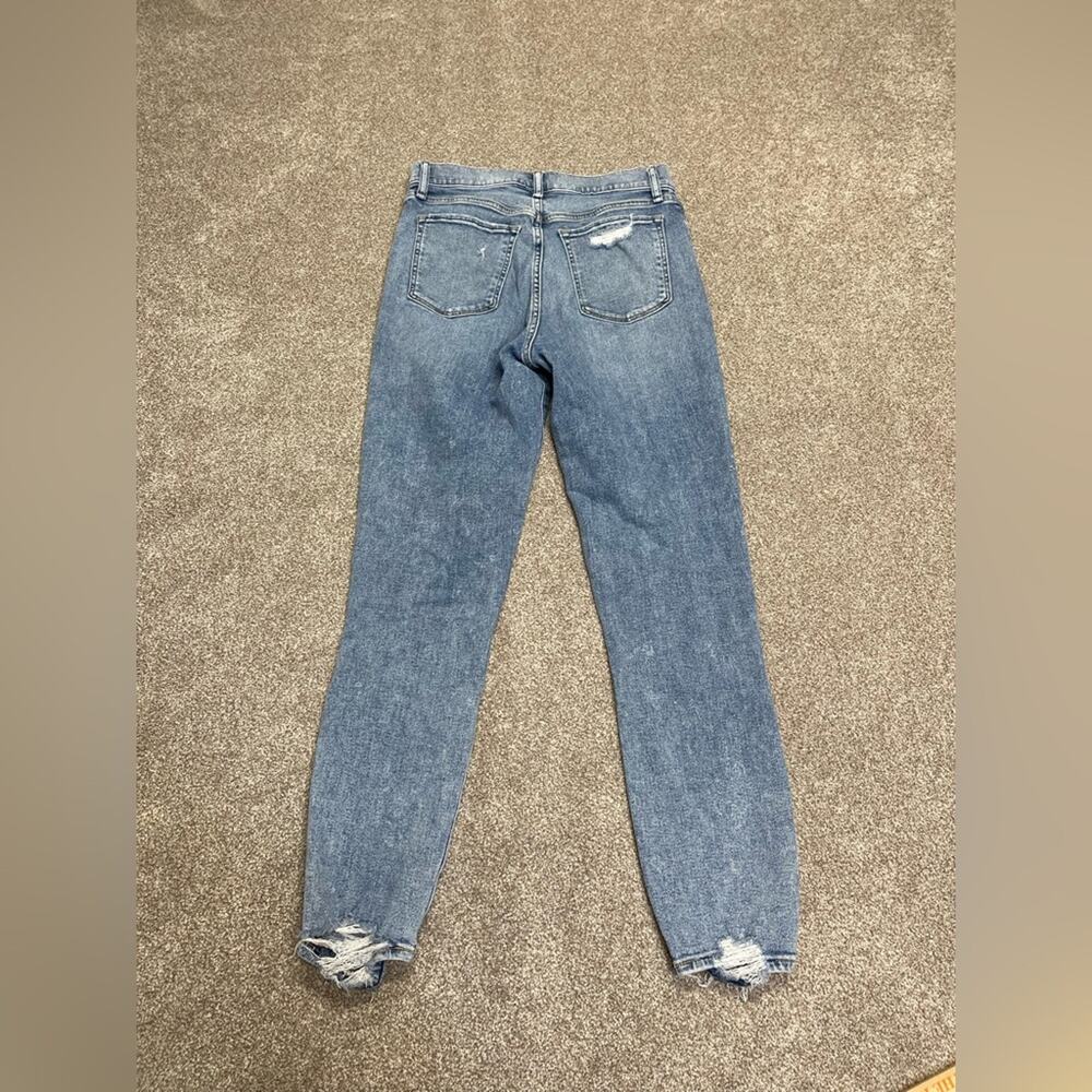 Abercrombie & fitch the super skinny ankle jeans womens 8/29L high rise distress